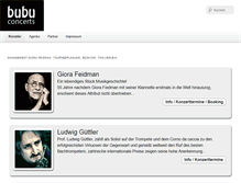 Tablet Screenshot of bubu-concerts.de
